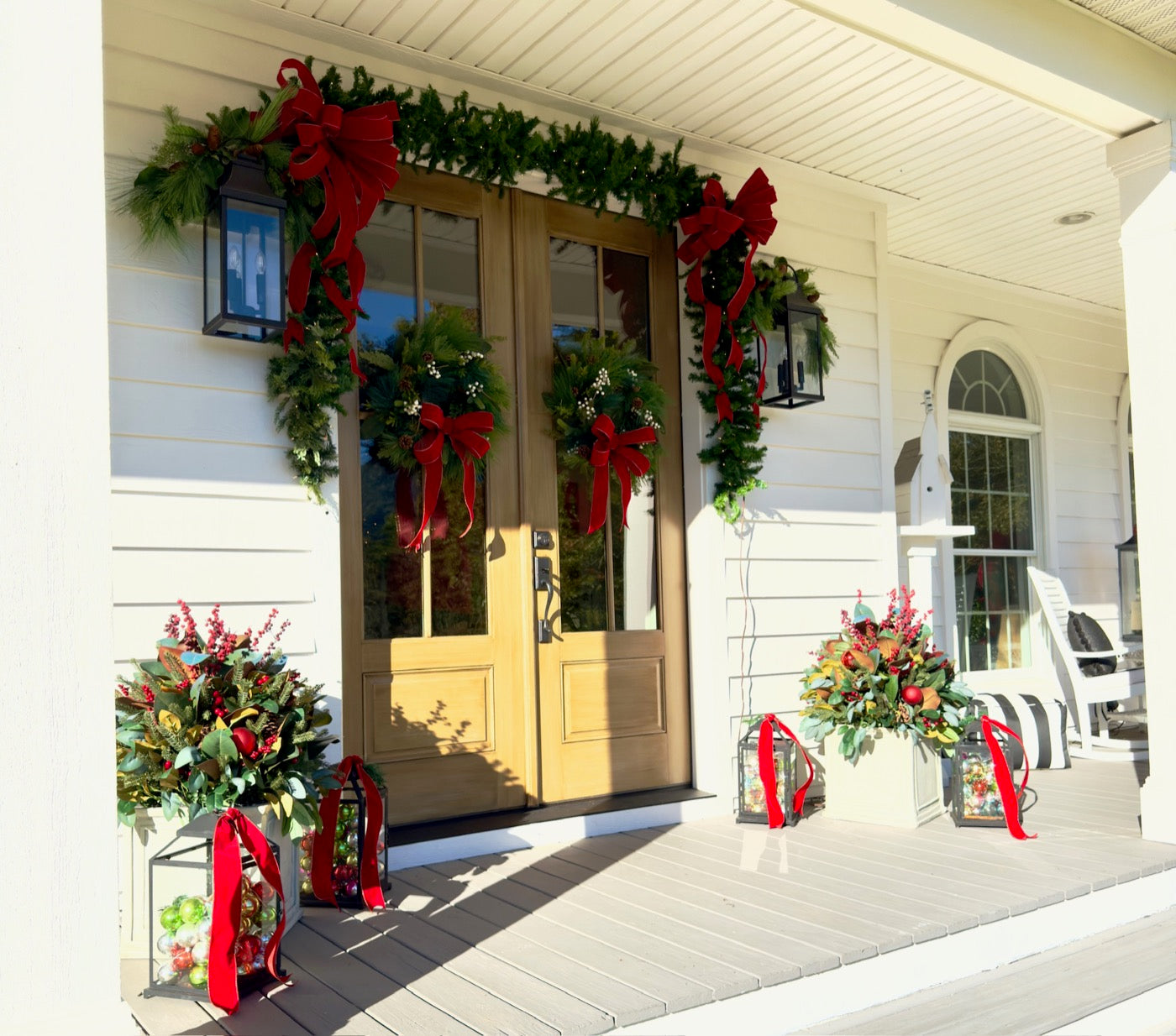 Elegant Christmas tree and mantel design in Johns Creek, GA